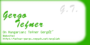 gergo tefner business card